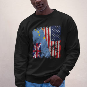 Tuvalu USA Flag Sweatshirt