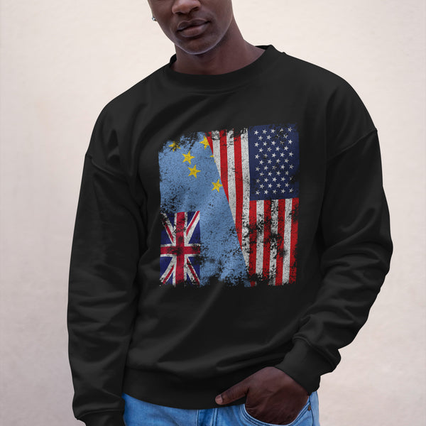 Tuvalu USA Flag Sweatshirt