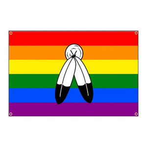 Two-Spirit Pride Flag - 90x150cm(3x5ft) - 60x90cm(2x3ft) - LGBTQIA2S+