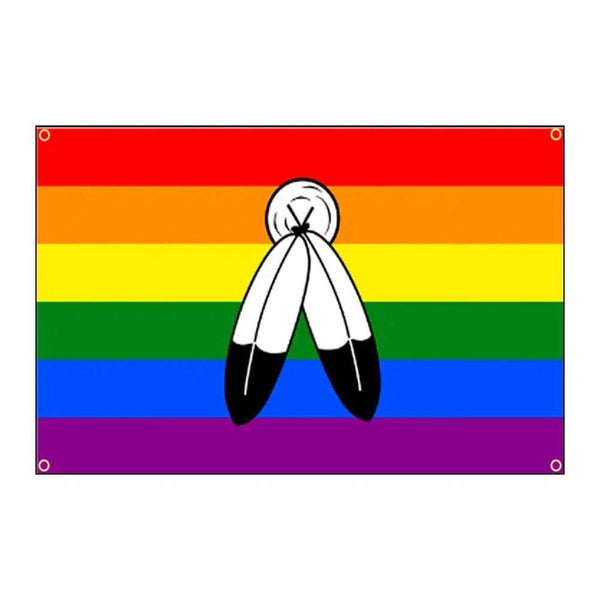 Two-Spirit Pride Flag - 90x150cm(3x5ft) - 60x90cm(2x3ft) - LGBTQIA2S+