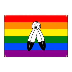 Two-Spirit Pride Flag - 90x150cm(3x5ft) - 60x90cm(2x3ft) - LGBTQIA2S+