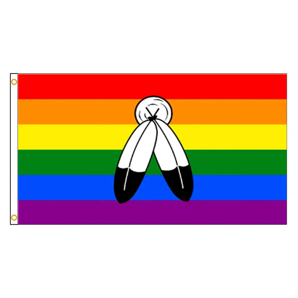 Two-Spirit Pride Flag - 90x150cm(3x5ft) - 60x90cm(2x3ft) - LGBTQIA2S+