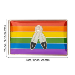 Two-Spirit Pride Flag Lapel Pin - LGBTQIA2S+ Enamel Pin Flag