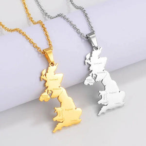 UK Map Necklace