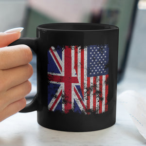 UK USA Flag - Half American Mug