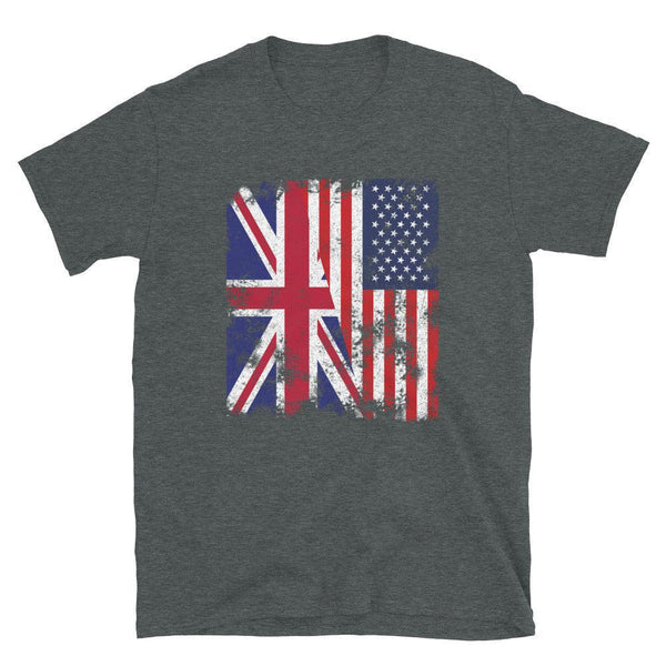 UK USA Flag - Half American T-Shirt