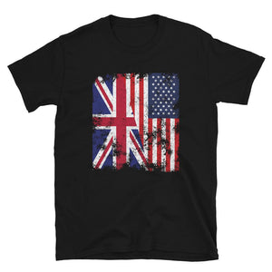 UK USA Flag - Half American T-Shirt