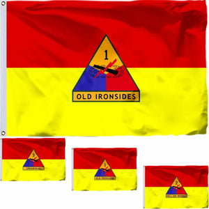 US Army 1st, 2nd, 3rd Armored Division Flags - 90x150cm(3x5ft) - 60x90cm(2x3ft)