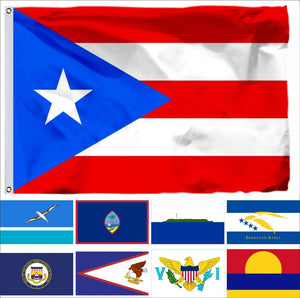 US Territory Flags - 90x150cm(3x5ft) - 60x90cm(2x3ft)