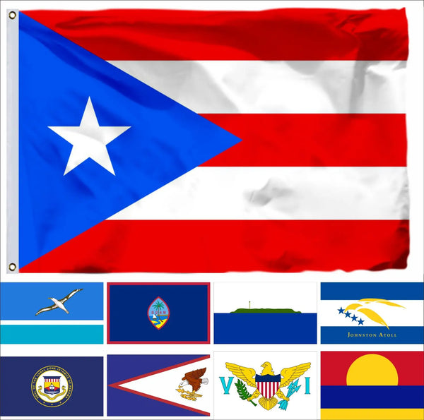 US Territory Flags - 90x150cm(3x5ft) - 60x90cm(2x3ft)