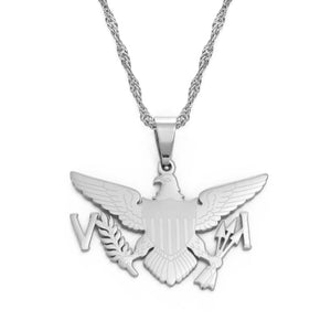 United States Virgin Islands Eagle Pendant Necklace