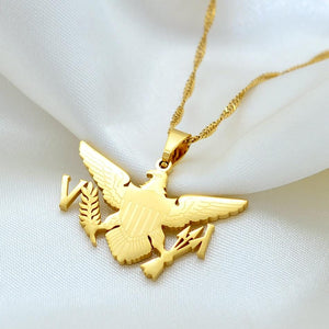 United States Virgin Islands Eagle Pendant Necklace