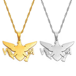 United States Virgin Islands Eagle Pendant Necklace