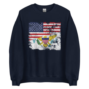 Virgin Islands USA USA Flag Sweatshirt