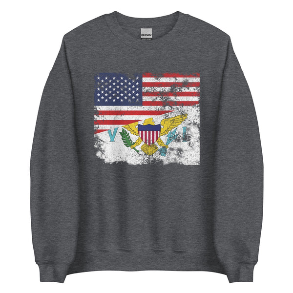 Virgin Islands USA USA Flag Sweatshirt