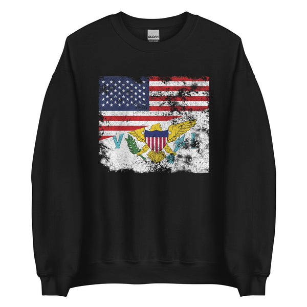 Virgin Islands USA USA Flag Sweatshirt