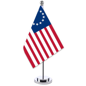 USA 13 Star Betsy Ross Desk Flag - Small Office Table Flag