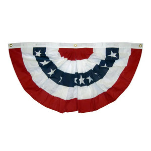 USA Bunting Flag - Pleated Fan - 90x180cm(3x5.9ft) - 45x90cm(1.5x3ft)