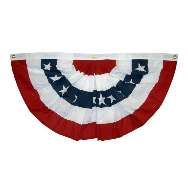 USA Bunting Flag - Pleated Fan - 90x180cm(3x5.9ft) - 45x90cm(1.5x3ft)