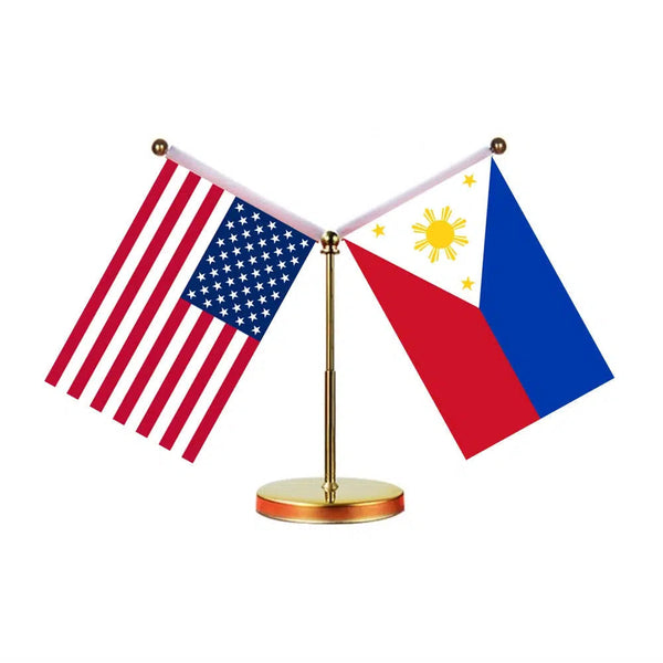 USA China Desk Flag - Custom Table Flags (Mini)