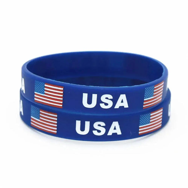 USA Flag Bracelet - Silicone Wristband