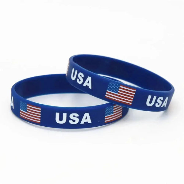 USA Flag Bracelet - Silicone Wristband