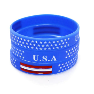 USA Flag Bracelet - Silicone Wristband