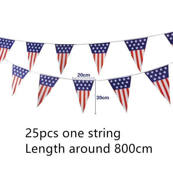 USA Flag Bunting Banner Collection - 25Pcs