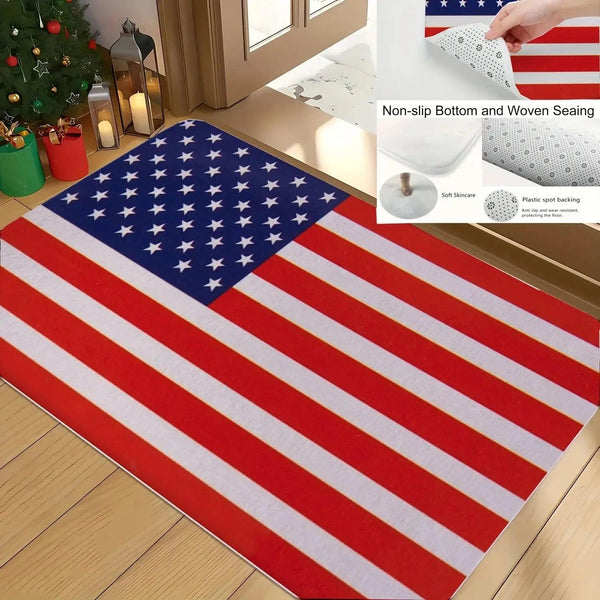 USA Flag Doormat - Welcome Mat for Bath and Front Door