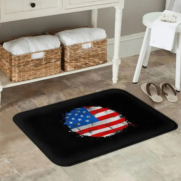 USA Flag Doormat - Welcome Mat for Bath and Front Door