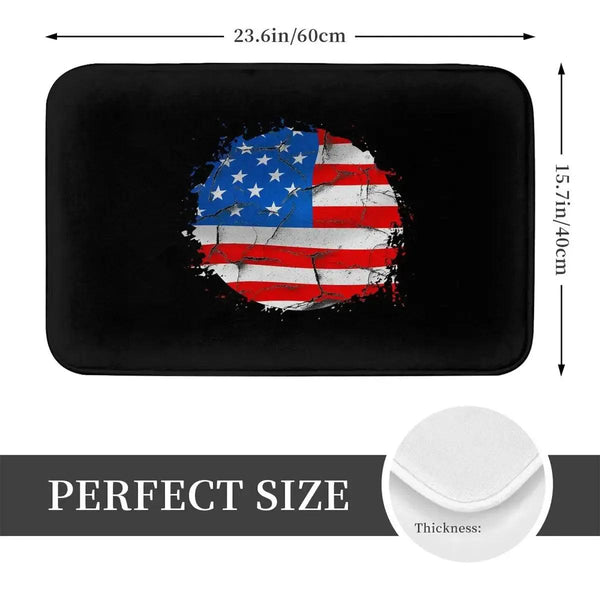 USA Flag Doormat - Welcome Mat for Bath and Front Door