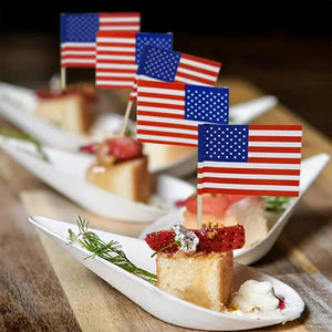 USA Flag Toothpicks - Cupcake Toppers (100Pcs)