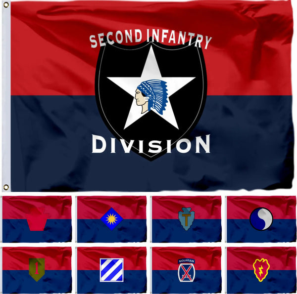USA Infantry Division Flags - United States Army Flags - 90x150cm(3x5ft) - 60x90cm(2x3ft)