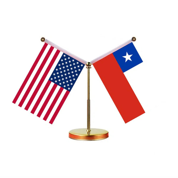 USA Mexico Desk Flag - Custom Table Flags (Mini)