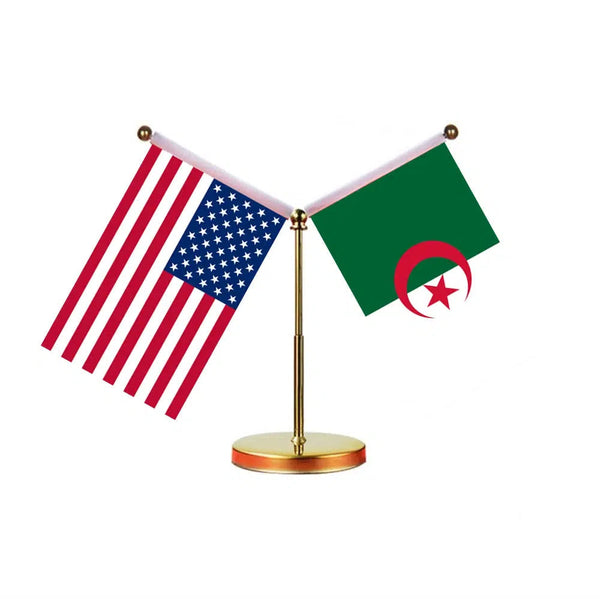 USA Morocco Desk Flag - Custom Table Flags (Mini)