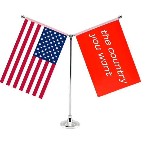 USA Norway Desk Flag - Custom Table Flags (Small)