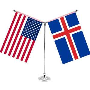 USA Norway Desk Flag - Custom Table Flags (Small)