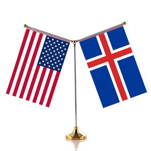 USA Norway Desk Flag - Custom Table Flags (Small)