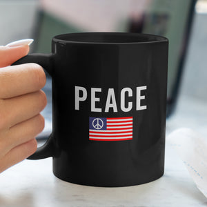 USA Peace Sign Flag Mug