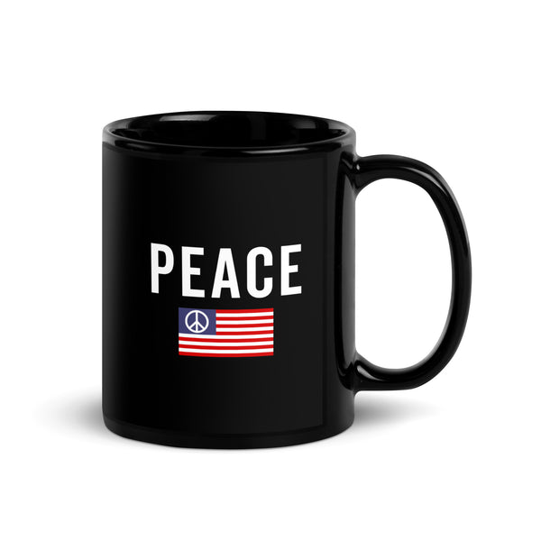 USA Peace Sign Flag Mug