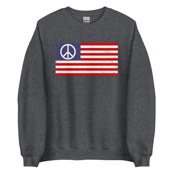 USA Peace Sign Flag Sweatshirt