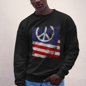 USA Peace Sign Flag Sweatshirt