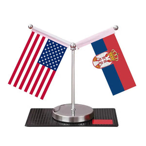 USA Portugal Desk Flag - Custom Table Flags (Mini)
