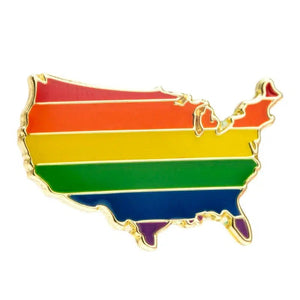 USA Pride Flag Lapel Pins - LGBTQIA2S+ Enamel Pin Flag