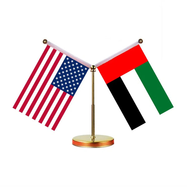 USA Saudi Arabia Desk Flag - Custom Table Flags (Mini)