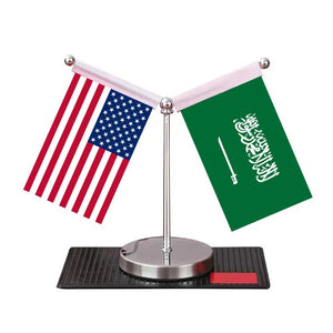 USA Saudi Arabia Desk Flag - Custom Table Flags (Mini)