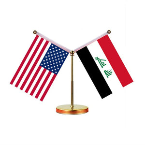 USA Saudi Arabia Desk Flag - Custom Table Flags (Mini)