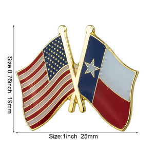 USA Texas Flag Lapel Pin - Enamel Pin Flag