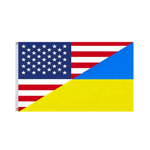 USA Ukraine Flag - 90x150cm(3x5ft) - 60x90cm(2x3ft)