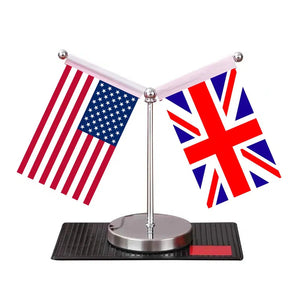 USA United Kingdom Desk Flag - Custom Table Flags (Mini)